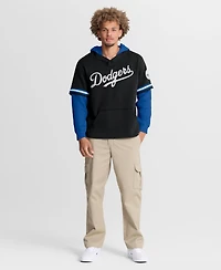 Fanatics Men's /Royal Los Angeles Dodgers Oversized Fire Speed Layered Hoodie