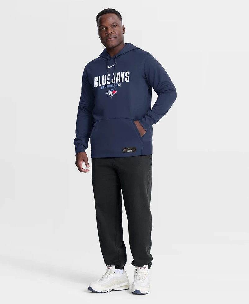 Nike Men's Navy Toronto Blue Jays Authentic Collection Therma-fit Hoodie