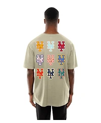 New Era Men's Cream York Mets Ransom Note Oversized T-Shirt