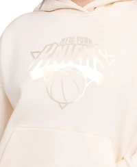 Starter Women's Cream New York Knicks Pastel Relaxed Hoodie