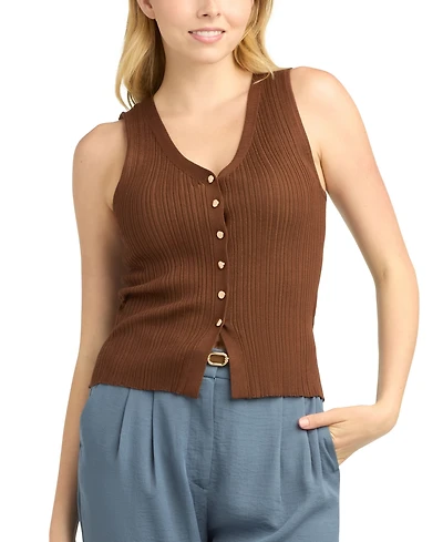 Bcx Women's Halter Vest Sweater