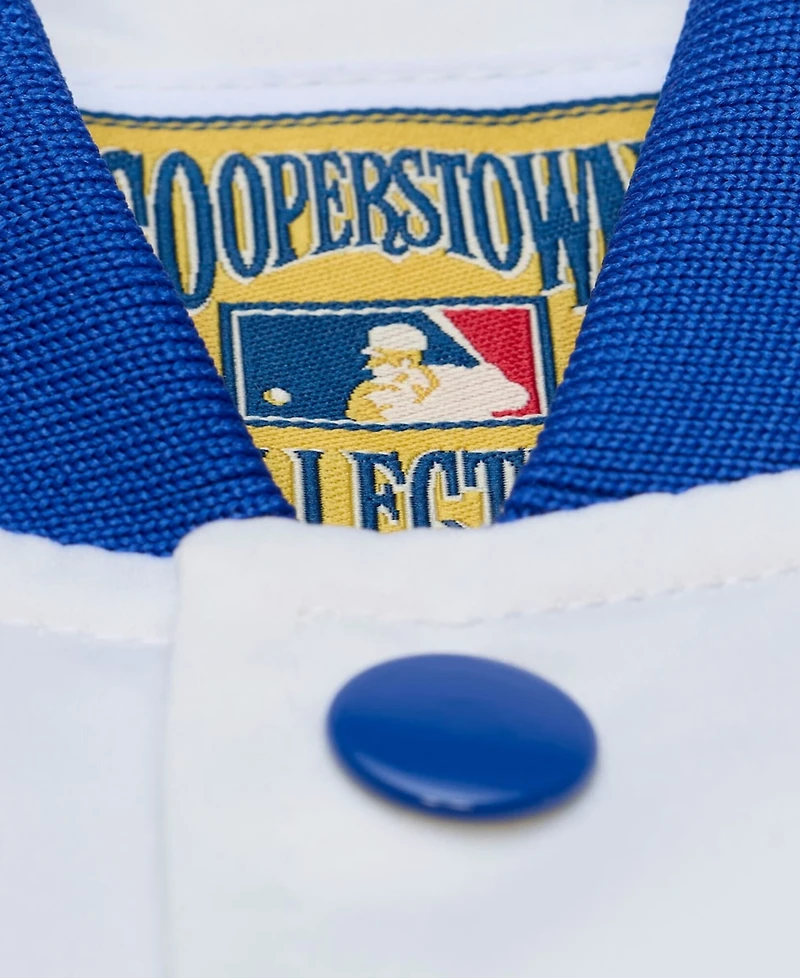 Mitchell & Ness Men's White Chicago Cubs Cooperstown Collection Arctic Lightweight Satin Full-Snap Jacket