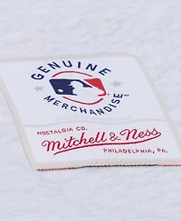 Mitchell & Ness Women's Heather Gray San Diego Padres Script Cropped Boxy T-Shirt