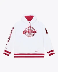 Mitchell & Ness Men's White Philadelphia Phillies Cooperstown Collection Fleece Hoodie