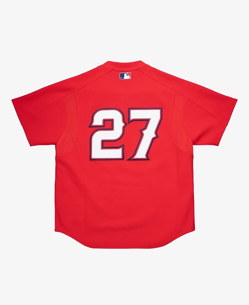 Mitchell & Ness Men's Vladimir Guerrero Red California Angels Authentic Batting Practice Jersey