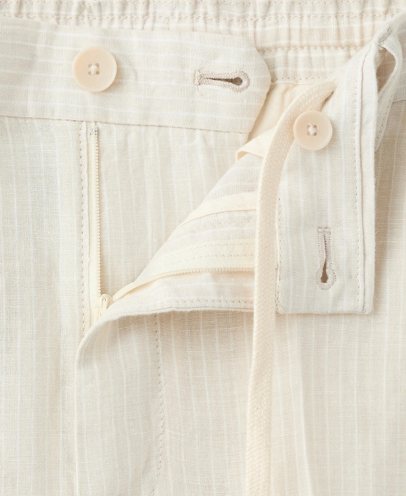 Mango Men's Linen Striped Pants