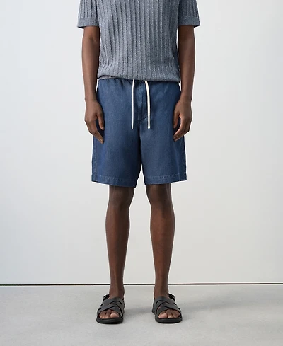 Mango Men's Cotton-Linen 8.54" Bermuda Shorts