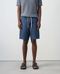 Mango Men's Cotton-Linen 8.54" Bermuda Shorts