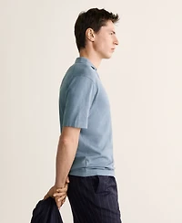 Mango Men's Fine-Knit Cotton Polo Shirt