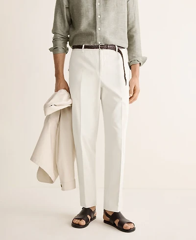 Mango Men's Cotton Regular-Fit Pants