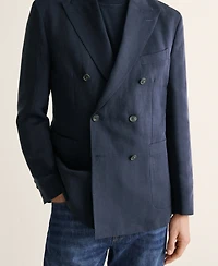 Mango Men's Slim Fit Double-Breasted Suit Blazer