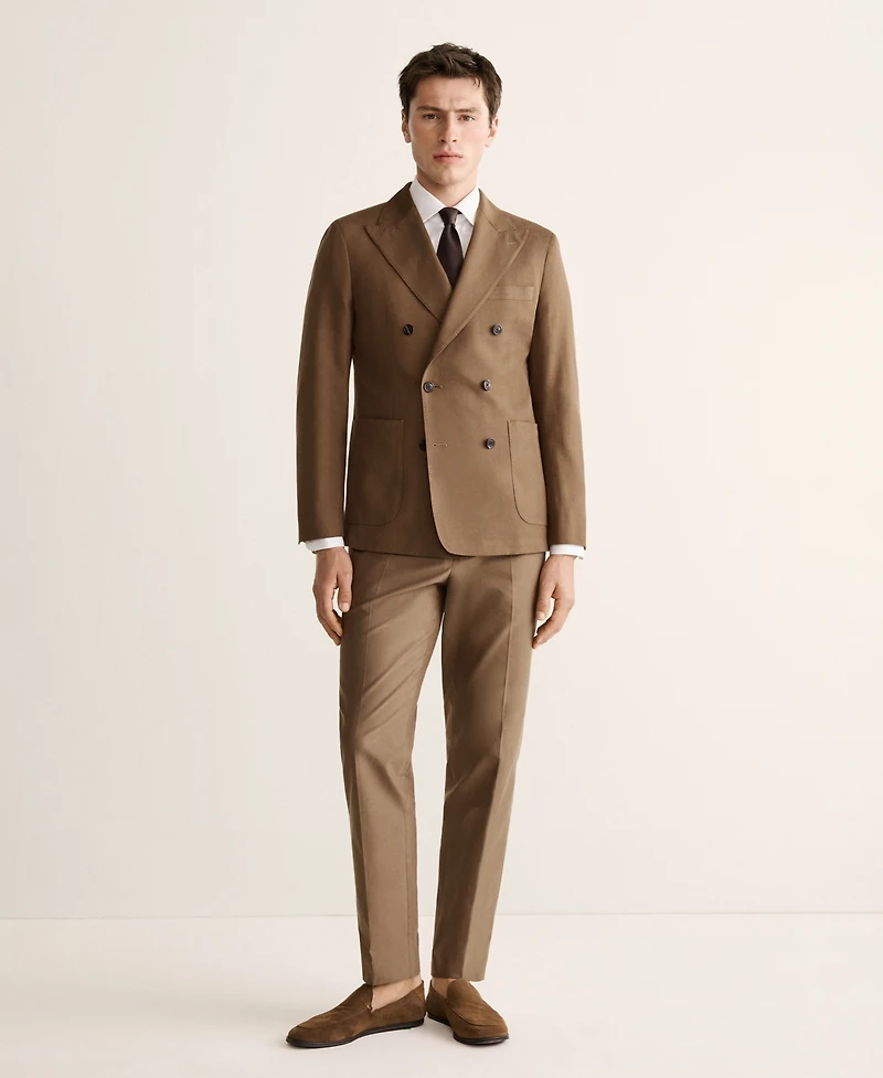 Mango Men's Slim-Fit Lyocell and Cotton Suit Pants