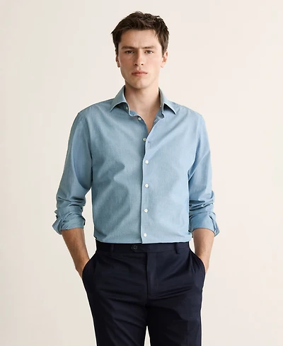 Mango Men's Cotton Slim Fit Shirt
