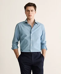 Mango Men's Cotton Slim Fit Shirt