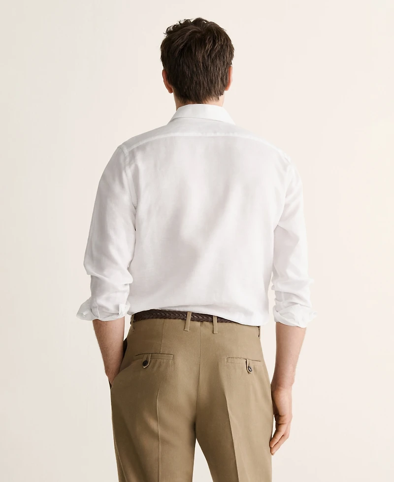 Mango Men's Regular-Fit Linen Shirt