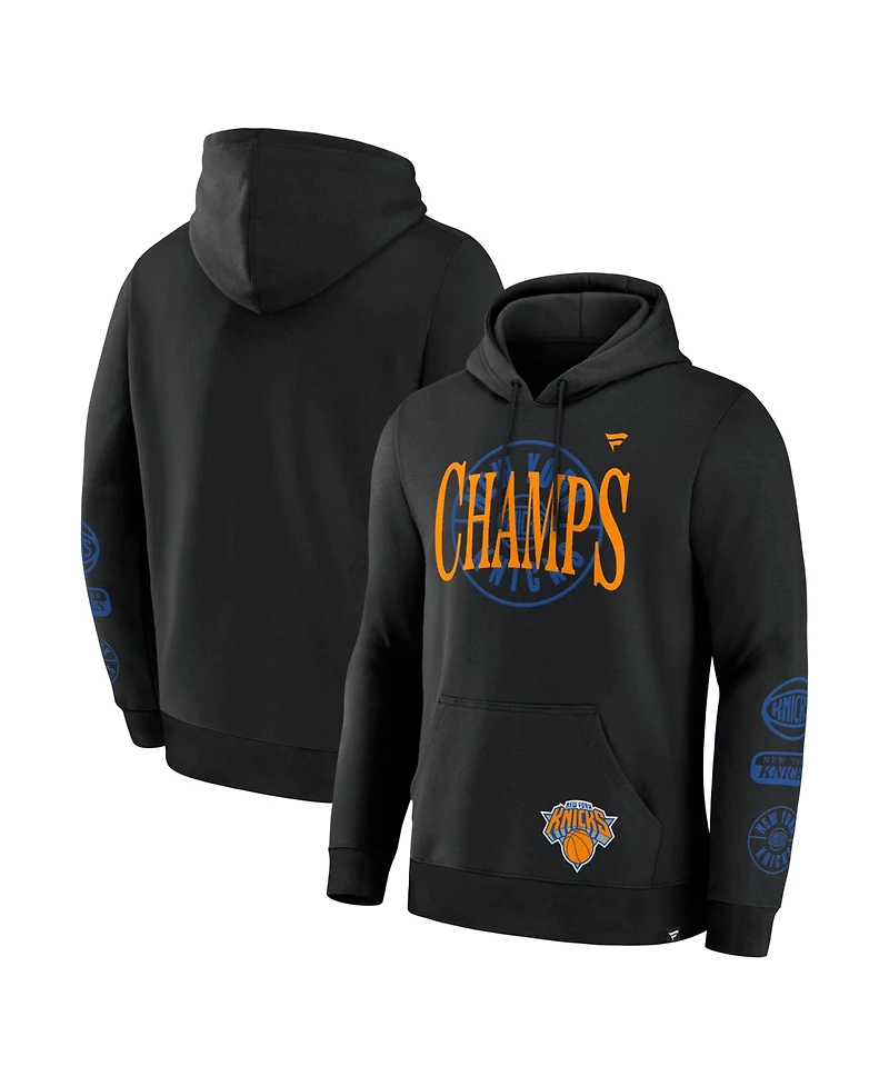 Fanatics Men's Black New York Knicks 2026 Nba Champions Elevated Legacy 2-Hit Pullover Hoodie