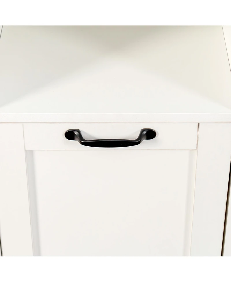 Midola Laundry Cabinet with 1 Removable Liner Bags Bathroom Storage Saving Linen Cabinet for Bathroom