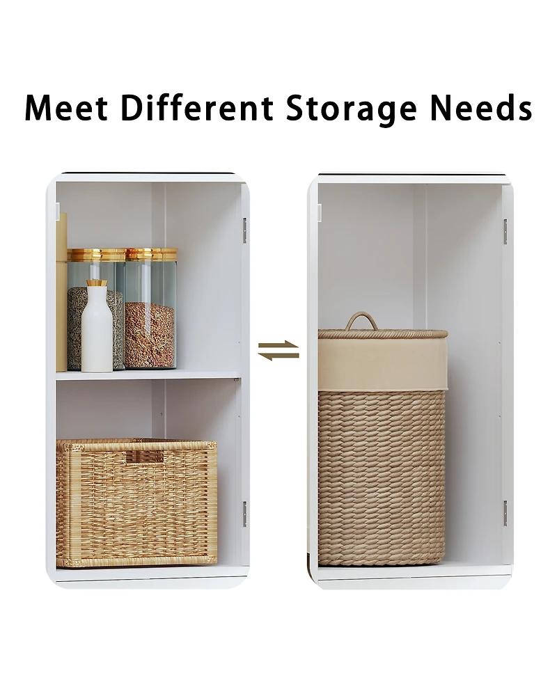 Midola 67" Tall Bathroom Cabinet with 2 Doors and 1 Drawer, Narrow Bathroom Storage Cabinets with Adjustable Shelves, Bathroom Floor Organizer