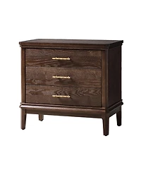 Hulala Home Rosalie Transitional 26"Tall 3-Drawer End Table with Built-in Charging Station