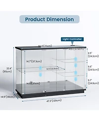 Vlsrka Rgb Glass Display Cabinet with Human Body Sensor