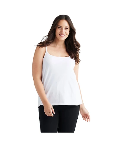 ellos Plus Cotton Spandex Scoop Neck Sleeveless Cami