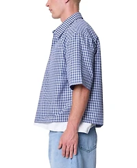 mnml Men's Crispy Poplin Over Button Up Shirt