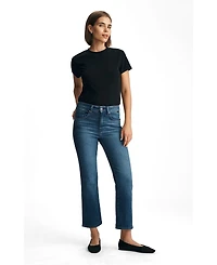 Mavi Jeans Women's Anika Mid Rise Cropped Flare