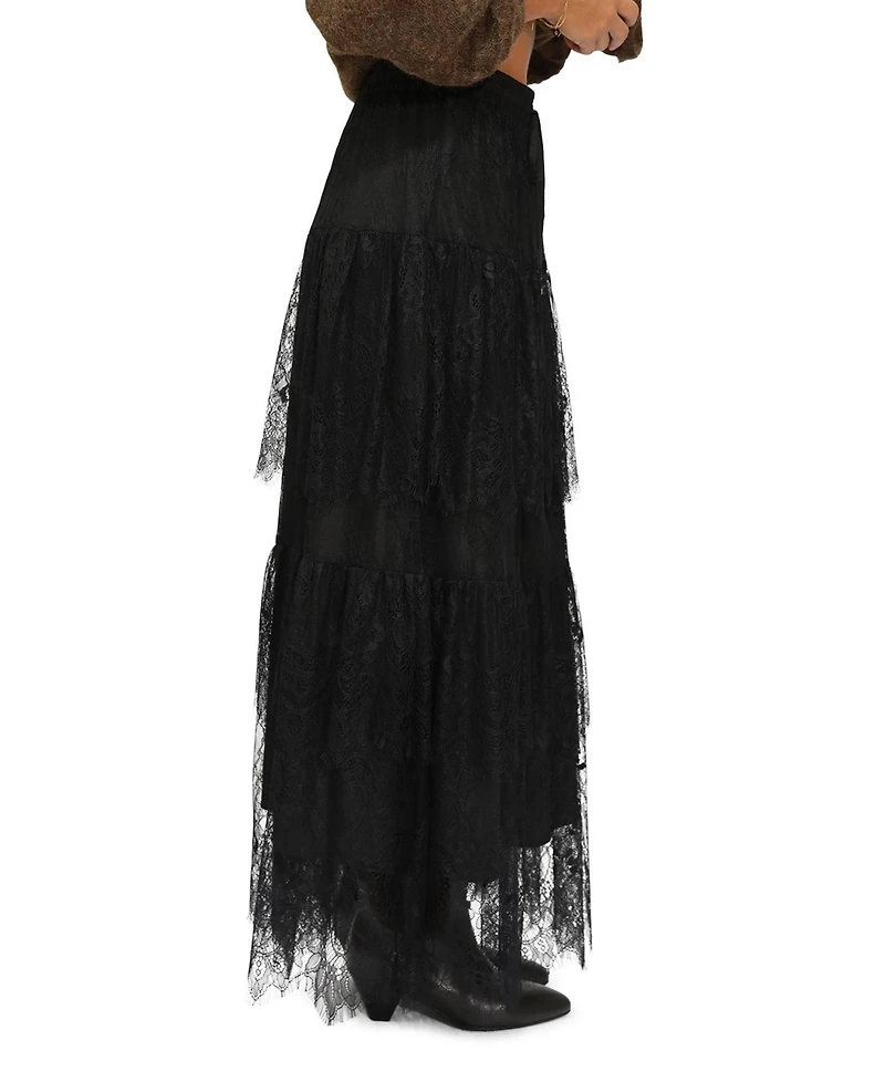 Belle & Bloom Women's Dreamy Days Lace Tiered Skirt