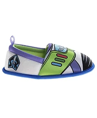 Disney Toy Story Woody and Buzz Boys' 5-12 Slippers Plush, Warm, Soft House Shoes Toddler Little Kid