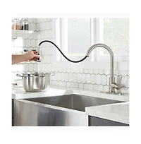 Phying Pull Down Kitchen Faucet with Sprayer Stainless Steel Brushed Nickel