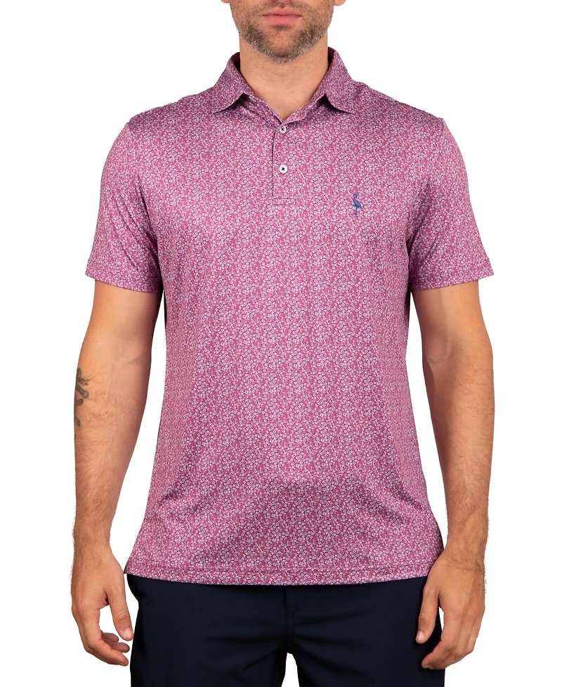 TailorByrd Men's Mini Ditsy Performance Polo