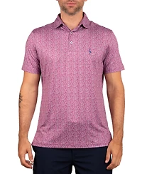 TailorByrd Men's Mini Ditsy Performance Polo