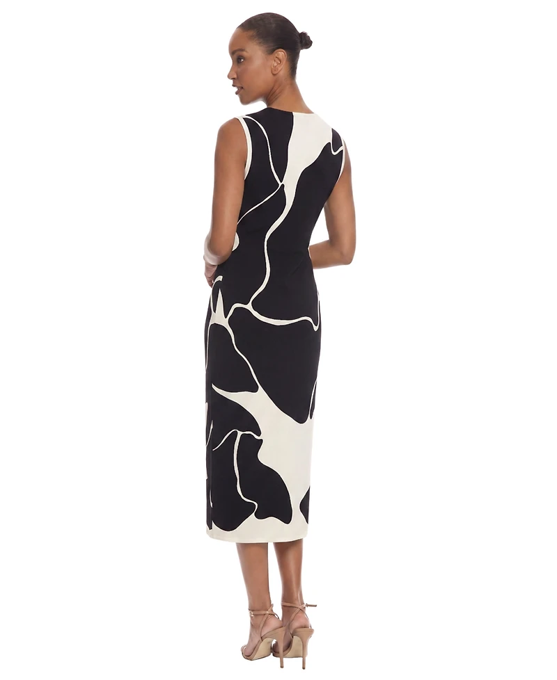 Donna Morgan Women's Crewneck Midi Dress