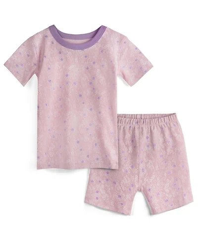 Mightly Toddler Fair Trade 100% Organic Cotton Tight Fit Shortie Pajamas, 2-Piece Set