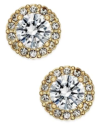 Eliot Danori Gold-Tone Crystal Halo Stud Earrings, Created for Macy's