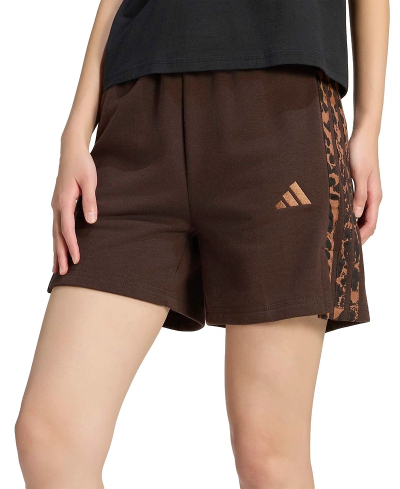 adidas Women's Seasonal Essentials 3-Stripes Printed Shorts