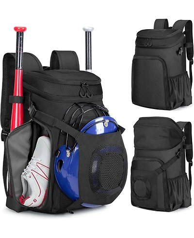 Furlihong Baseball Bag for Adult and Youth – Backpack Softball with Helmet Holder, Shoe Compartment Fence Hook