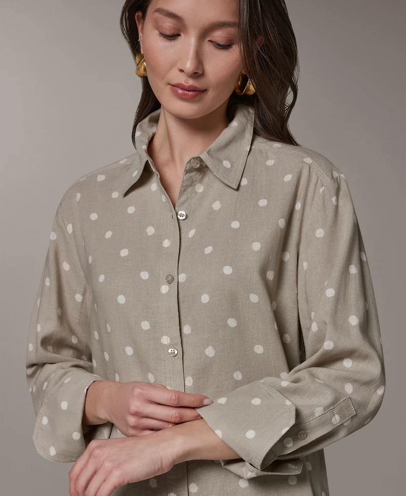 Donna Karan Weekend Women's Long-Sleeve Button-Down Shirt