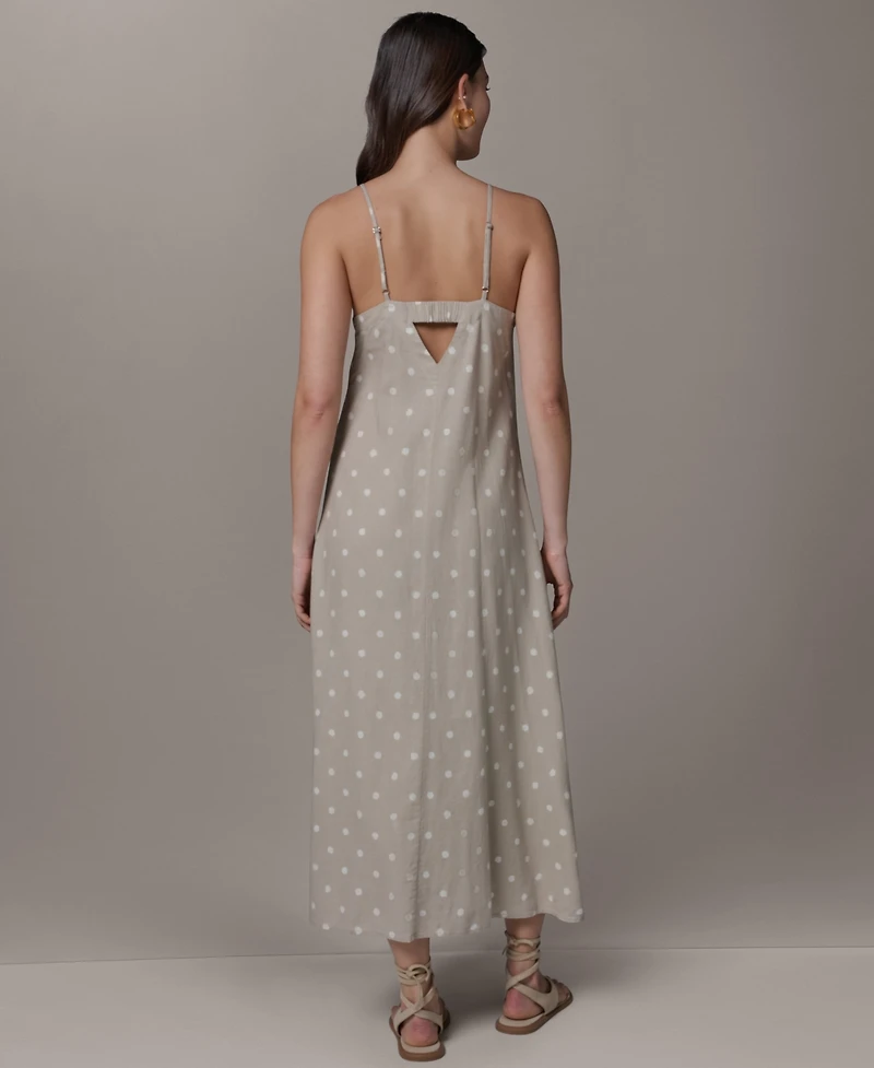 Donna Karan Weekend Women's Printed V-Neck Midi Dress