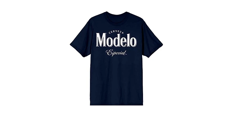 Modelo Men's Especial Logo Navy Crew Neck Tee - 3XL