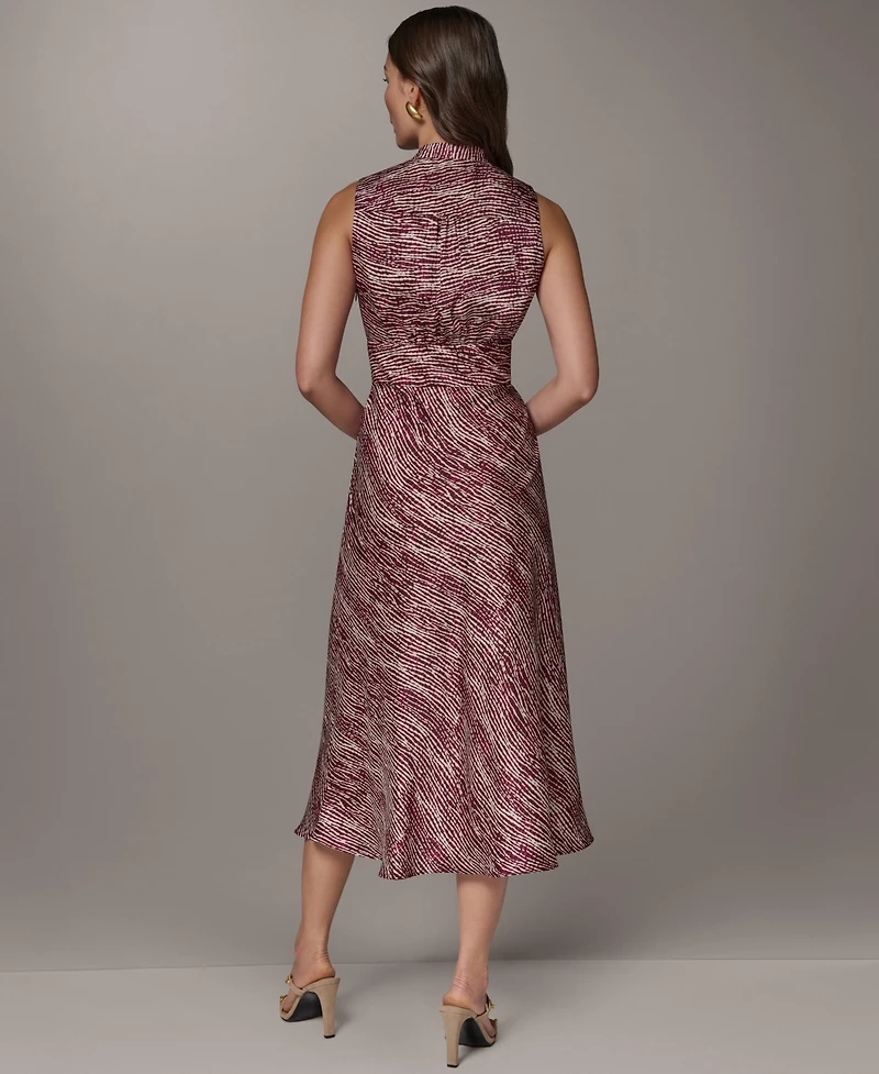 Donna Karan New York Women's Sleeveless Printed Midi Dress