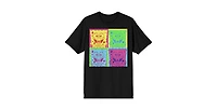 SpongeBob SquarePants Big & Tall Neon Squares Crew Neck Short Sleeve Black T-shirt-4XL