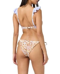 Oneill Juniors Izabelle Floral Paradise Bandeau Bikini Top Maracas Revo Swim Bottoms