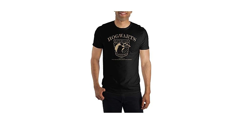 Harry Potter Big & Tall Ravenclaw Hogwarts House Black Short Sleeve Shirt-4XL