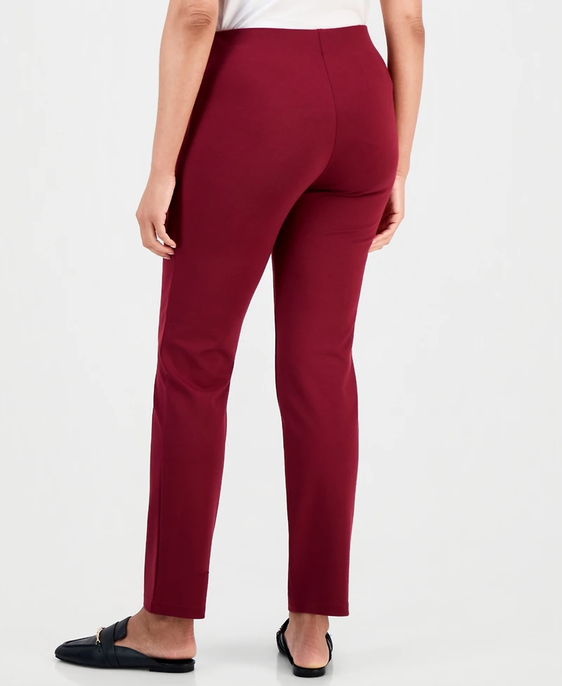 Jm Collection Women's Ponte-Knit Pull-On Ankle Pants, Exclusively at Macy's