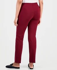 Jm Collection Women's Ponte-Knit Pull-On Ankle Pants, Exclusively at Macy's