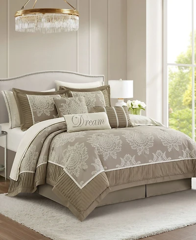 Stratford Park Therese Damask 15-Piece Comforter Set