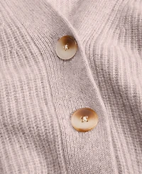 Charter Club Women's 100% Cashmere Shaker Stitch V-Neck Cardigan Sweater, Macy's Exclusive