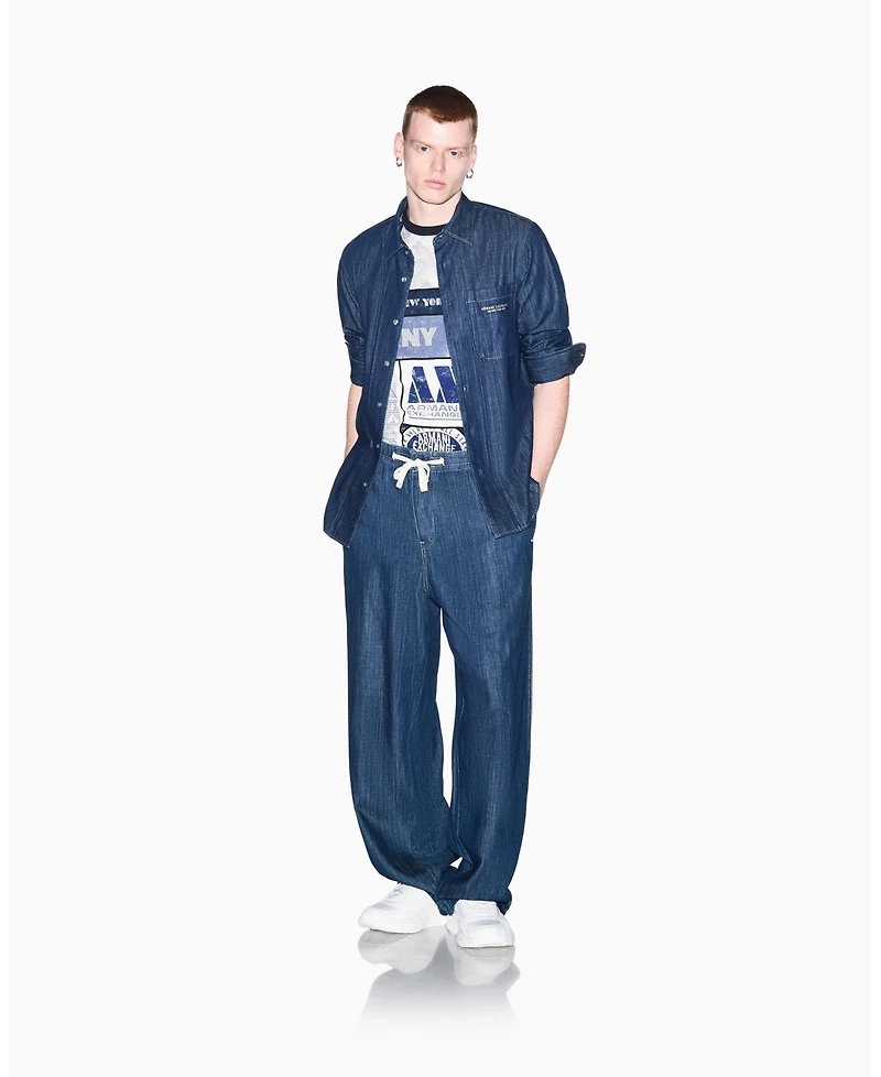 A|X Armani Exchange Men's Short Sleeve Collage Logo T-Shirt
