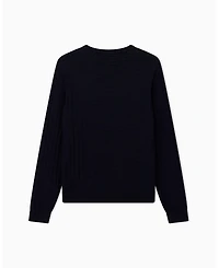 A|X Armani Exchange Men's Geometric Ribbed Viscose Crewneck Sweater